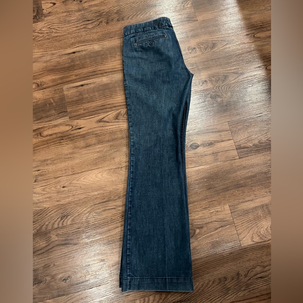 Express dark denim stretchy size 4 dress pants. Wide leg trouser. Gently worn.